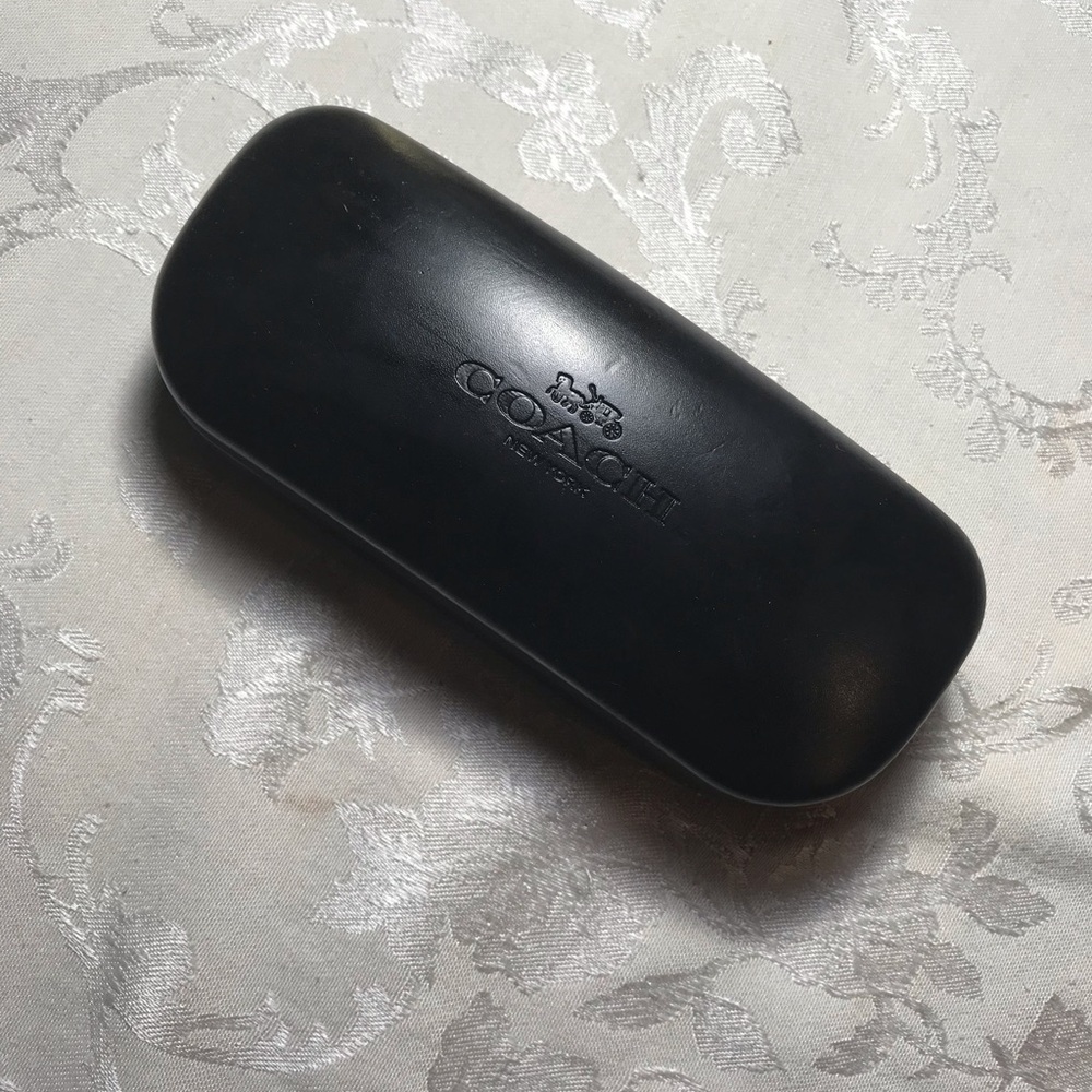Coach Black Eyeglass Case w Cleaning Cloth